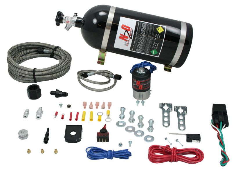 Nitrous Outlet Universal Single Nozzle Dry Kit (10lb Bottle)