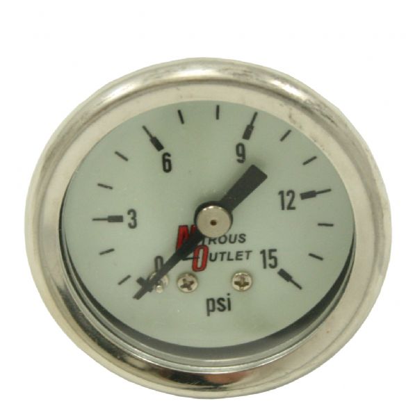 Nitrous Outlet Luminescent Fuel Pressure Gauge (0-15psi)