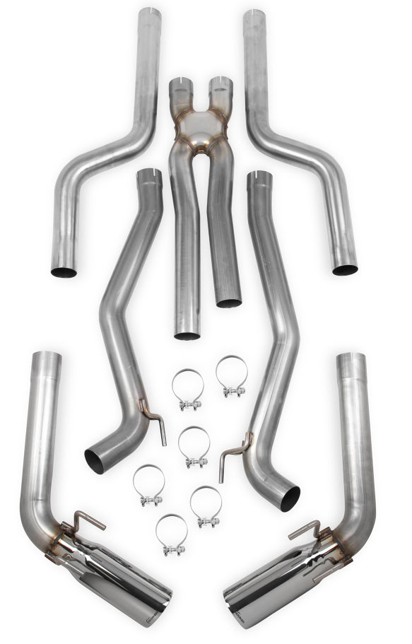 2014-2015 Camaro SS 6.2L V8 Hooker Headers Blackheart Header-Back Exhaust System w/Xpipe & No Mufflers