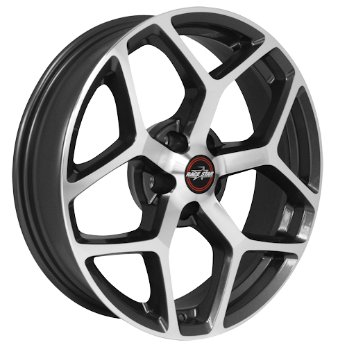 Race Star Industries 95 Recluse Metallic Gray w/Machined Finish Wheel (17" x 10.5") w/7.00" Backspacing