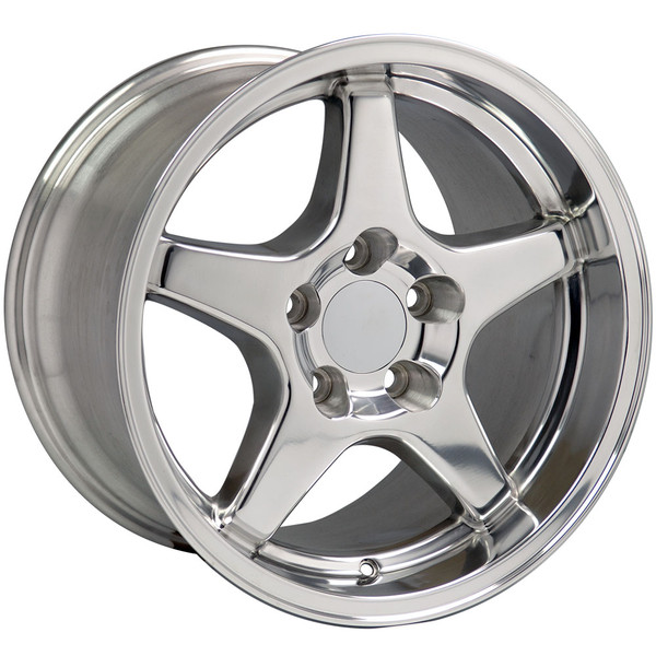 OE Wheels Corvette C4 ZR1 Replica Wheel - Polished 17x11" (50mm Offset)