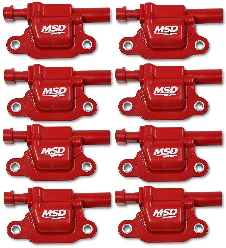 2014+ Gen V MSD Blaster LS Square Coil - Red (8 Pack)