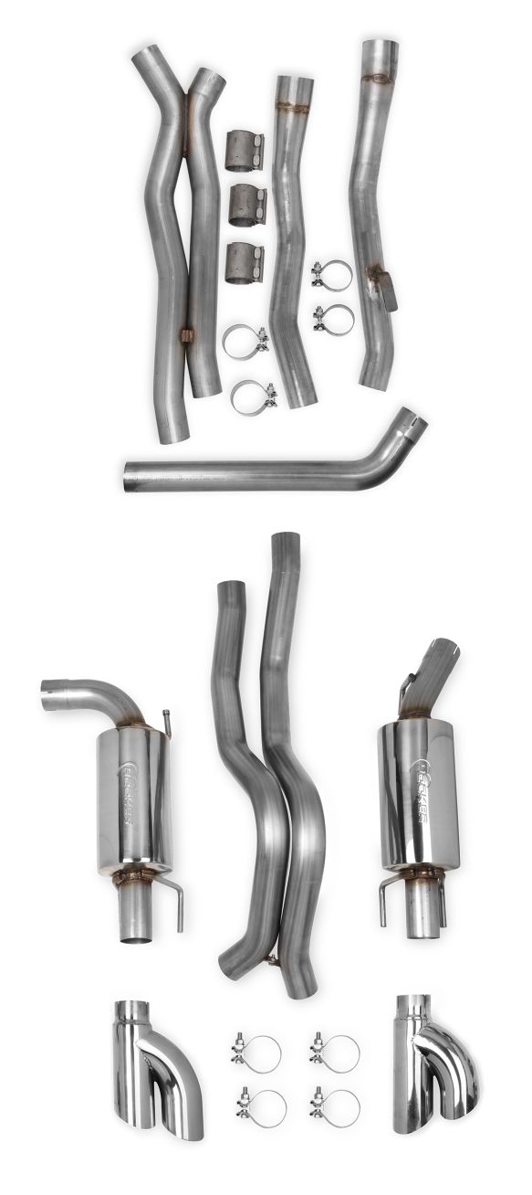 82-92 Fbody Hooker Blackheart 2.5" 409 Stainless Header Back Dual Exhaust